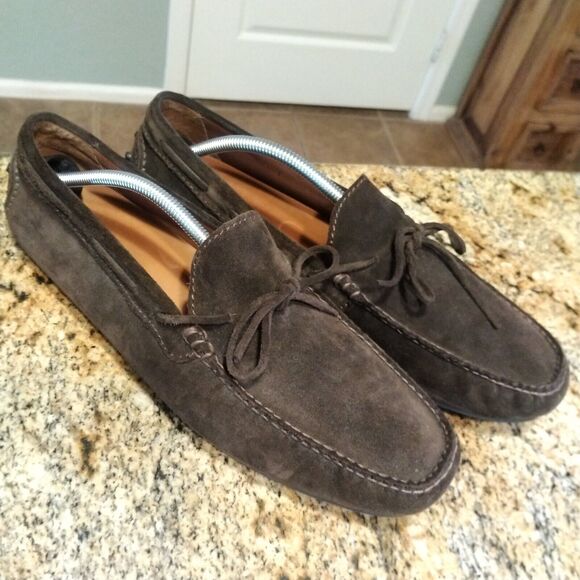 Frye Men\'s Allen Tie Suede Slip On Loafer Sz 11.5 D EUC main image 2
